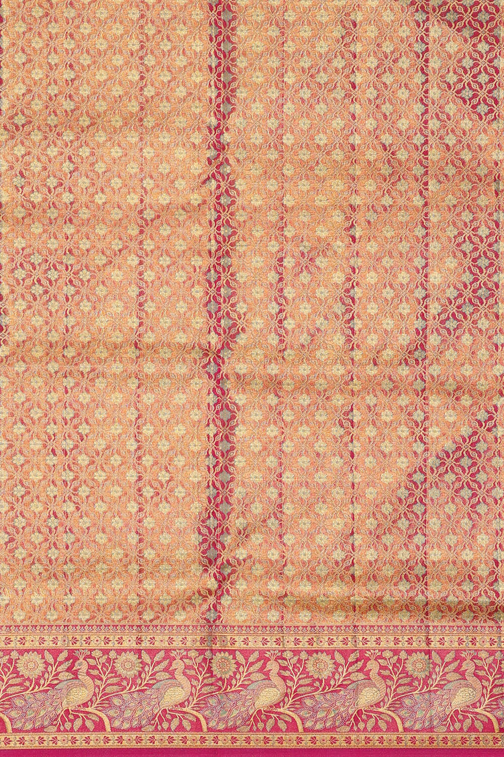 Image of Kanchipattu Blue Tissue Brocade Saree